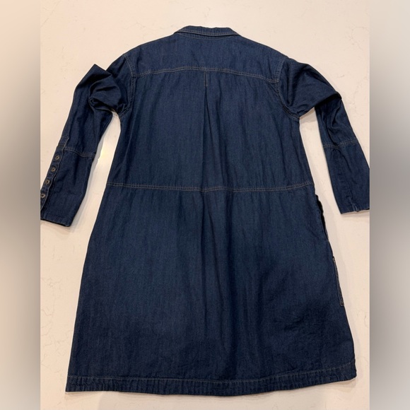 EUC Free People Delicate Detail Denim Mini Shirt Dress – Small - Picture 11 of 11